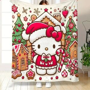 NWT Christmas Hello Kitty Blanket/Throw